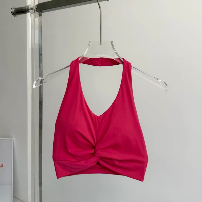 ホルターネックのスポーツブラ、パッド付き、ヨガ用クロップトッ - Pilate Yoga Workout のレビューと価格